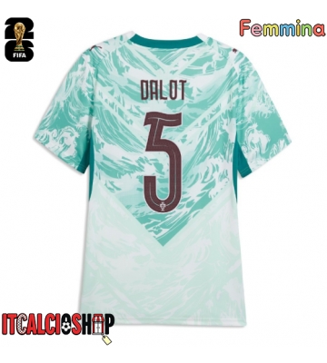 Portogallo Diogo Dalot #5 Seconda Maglia Femmina Mondiali 2026 Manica Corta